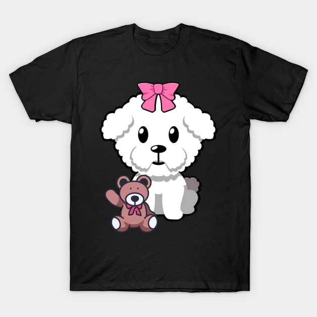 Funny Furry dog is holding a teddy bear T-Shirt by Pet Station